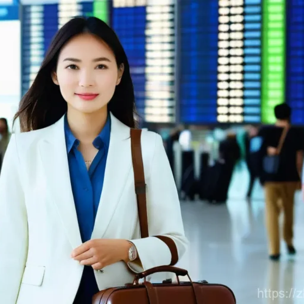 TOEIC 점수 활용 해외 취업 - **Prompt 1: Global Career Gateway**
A highly confident East Asian female professional, approxima...